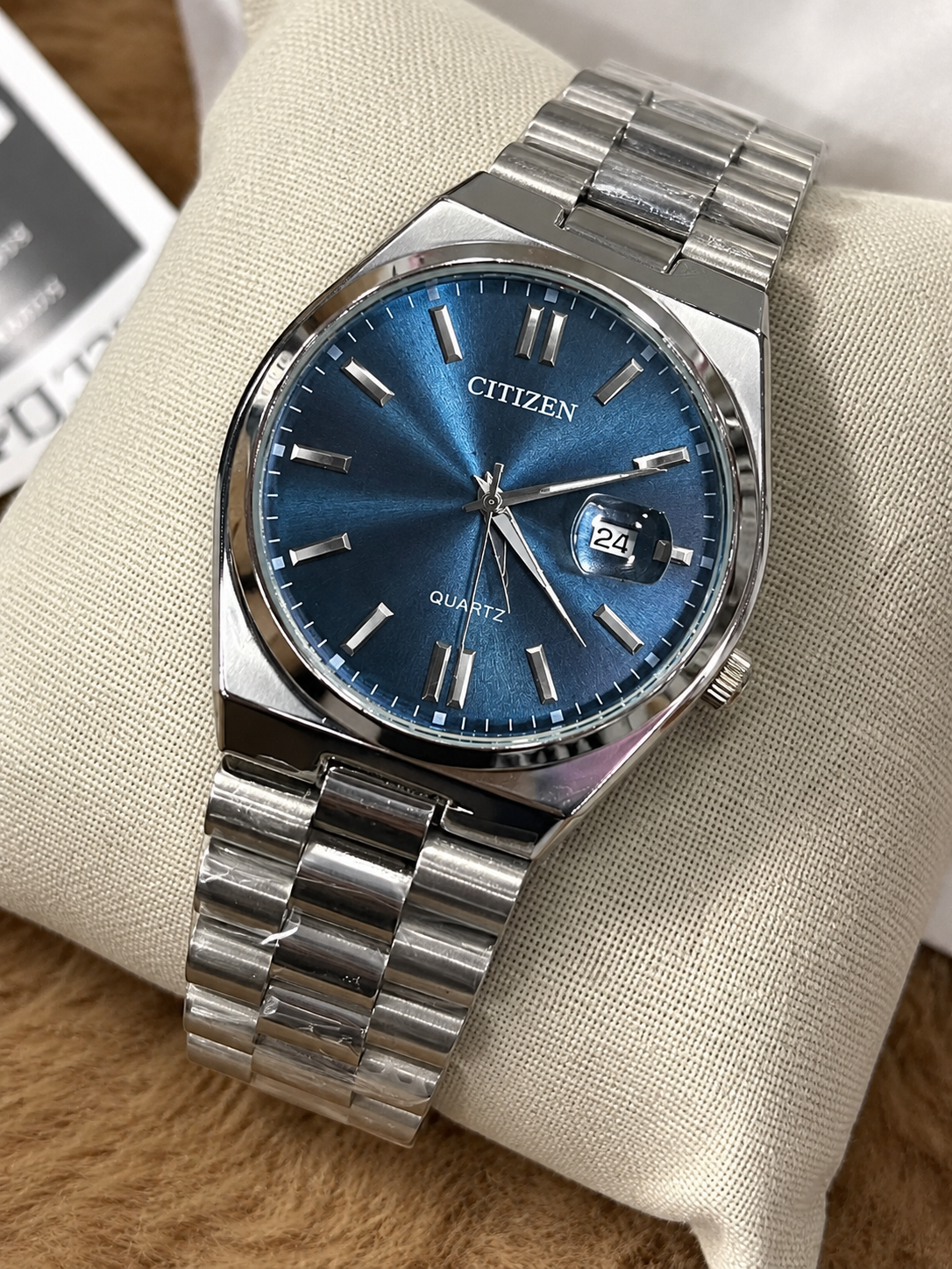 CAD7E438-5122-48B1-B0E9-FF2A8C64546D CITIZEN TSUYOSA SILVER AND SKY BLUE - Image 1