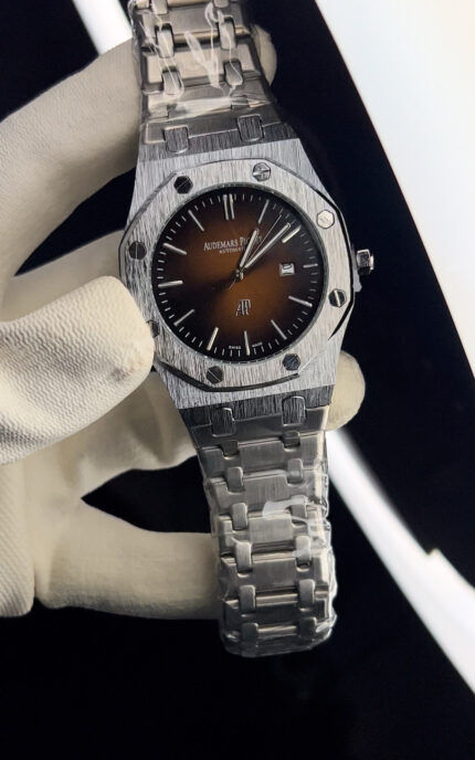 AP Royal Oak Stainless Steel Mens Watch (Silver – Brown)