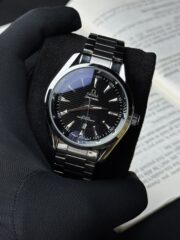 Omega Swift Premium Black Watch For Men