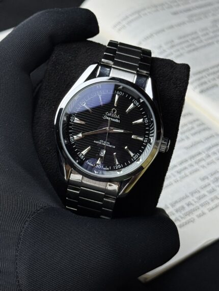 Omega Swift Premium Black Watch For Men