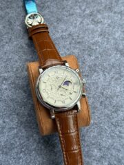 BROWN BELT WHITE DIAL PATEK-201912 LUXURIOUS MEN’S WATCH. REPLICA - Image 2