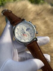 BROWN BELT WHITE DIAL PATEK-201912 LUXURIOUS MEN’S WATCH. REPLICA