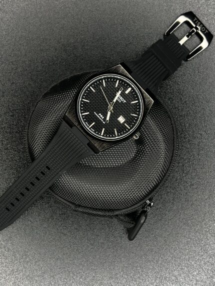 TISSOT PRX FIBER BELT WAFFALE DIAL FULL BLACK