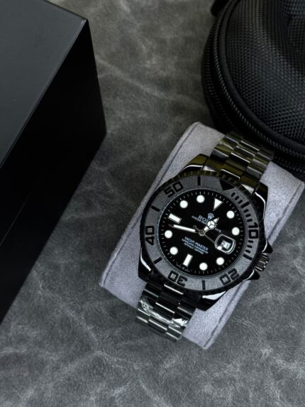 Luxury Rolex Yacht-Master – Stainless Steel- Full Black Dail