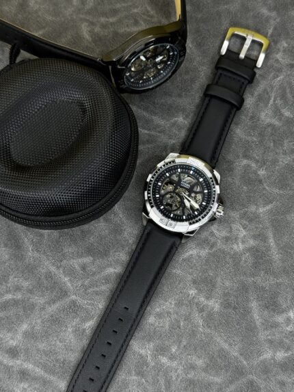 BLACK BELT AND WHITE DIAL FOSSIL AUTOMATIC LUXURIOUS MEN’S WATCH.