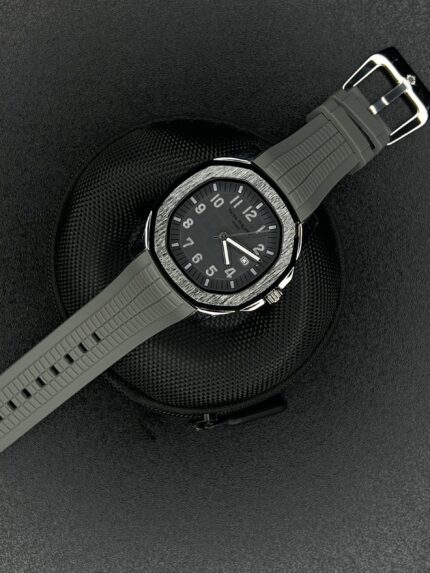PATEK PHILLIPE AQUANAUT GRAY DIAL SILVER CASE