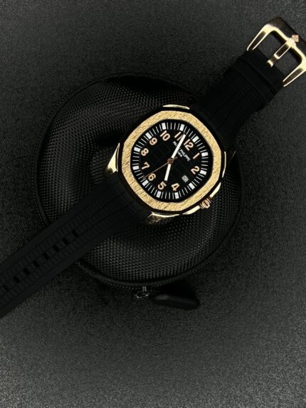 PATEK PHILLIPE AQUANAUT BLACK DIAL SILVER CASE