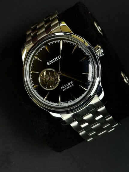 SEIKO BLACK DIAL AUTOMATIC LUXURIOUS MEN’S WATCH.
