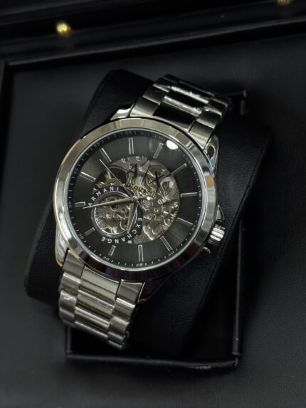 ARMANI EXCHANGE BLACK DIAL AUTOMATIC LUXURIOUS MEN’S WATCH.