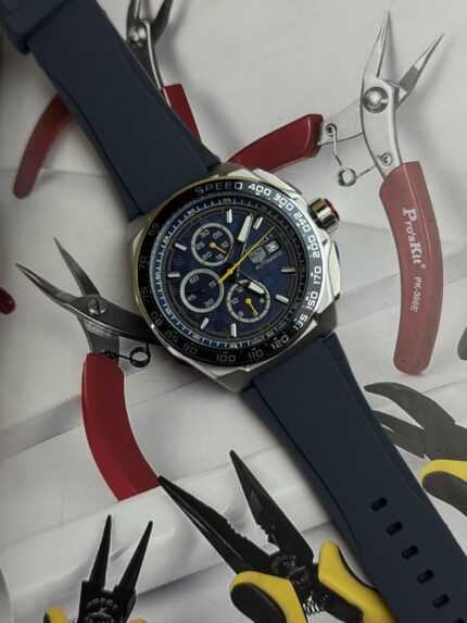 TAG FORMULA 1  BLUE DIAL AND BLUE BELL CHRONOGRAPH ACTIVE LUXURIOUS MEN’S WATCH.