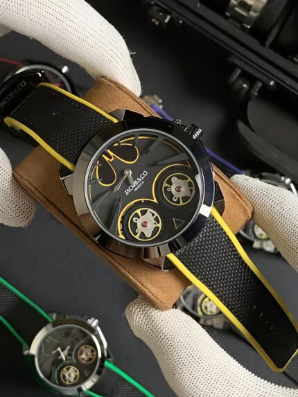 J&C GOTHAM CITY YELLOW ACCENT DUAL BALANCE QUARTZ