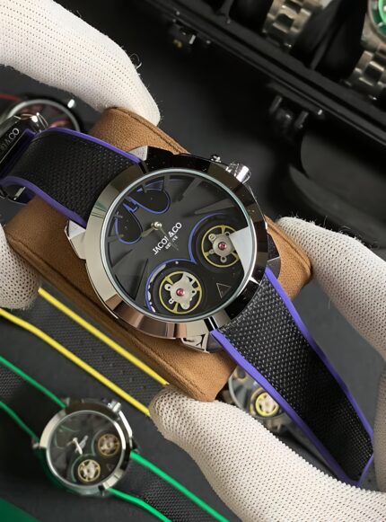 J&C GOTHAM CITY PURPLE ACCENT DUAL BALANCE QUARTZ