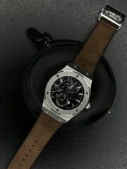 𝐇𝐮𝐛𝐥𝐨𝐭 Big Bang Spider Edition Artificial Leather Dark Brown Belt And Black Dial