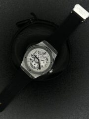 𝐇𝐮𝐛𝐥𝐨𝐭 Big Bang Spider Edition Artificial Leather Black Belt And White Dial