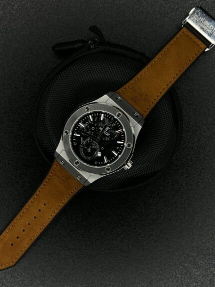 𝐇𝐮𝐛𝐥𝐨𝐭 Big Bang Spider Edition Artificial Leather Light Brown Belt And Black Dial