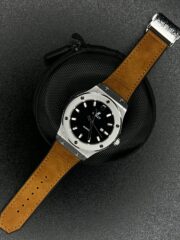𝐇𝐮𝐛𝐥𝐨𝐭 Big Bang Formal Edition Artificial Leather Light Brown Belt And Black Dial