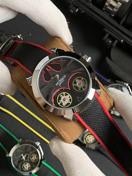 J&C GOTHAM CITY RED ACCENT DUAL BALANCE QUARTZ