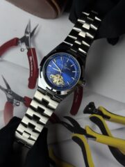 VACHERON CONSTANTIN AUTOMATIC WATCH – WHITE CHAIN WITH ROYAL BLUE DIAL 💙⌚ - Image 3