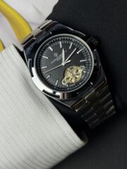 VACHERON CONSTANTIN AUTOMATIC WATCH – WHITE CHAIN WITH ROYAL BLACK DIAL 💙⌚ - Image 2