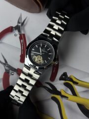 VACHERON CONSTANTIN AUTOMATIC WATCH – WHITE CHAIN WITH ROYAL BLACK DIAL 💙⌚ - Image 3