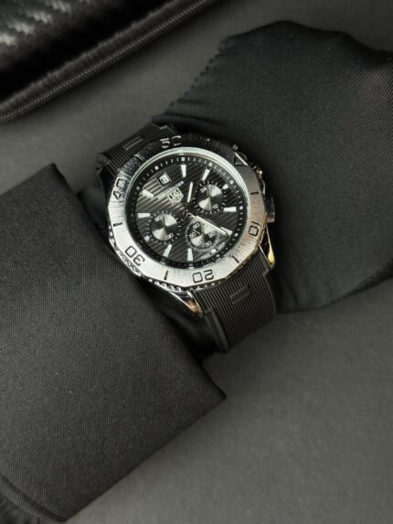 TAG Heuer Aquaracer Chronograph – Black Dial And Black Silicone Strap