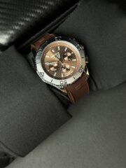 TAG Heuer Premium Chronograph Watch – Brown Dial | Brown Silicone Strap