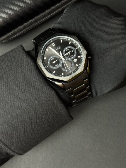 BOSS Premium Chronograph Watch – Full Black Stainless Steel