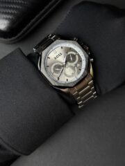 BOSS Premium Chronograph Watch – White Dial Stainless Steel