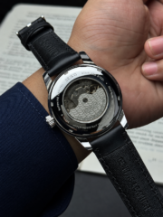 Seiko Presage Automatic Open Heart | Blue Dial & Black Leather Strap - Image 3