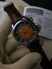Seiko Prospex Automatic 20 BAR – Sunburst Orange Dial Brown Leather Strap