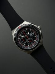 TAG Heuer Formula 1 Chronograph Style Watch – Black Dial with Red Accents & Black Rubber Strap