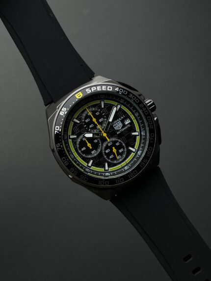 TAG Heuer Formula 1 Chronograph Style Watch – Black Dial with Black Rubber Strap