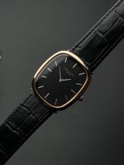 Patek Philippe Cushion Classic – Black Dial, Rose Gold Case & Black Leather Strap