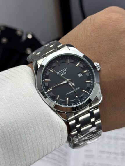 Tissot 1853 Powermatic 80 – Black Dial | Silver Stainless Steel Bracelet