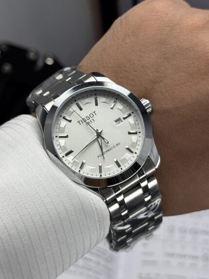 Tissot 1853 Powermatic 80 – White Dial | Silver Stainless Steel Bracelet