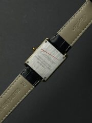 Cartier Tank Classic Leather Edition – White Dial with Black Crocodile Pattern Leather Strap & Gold-Tone Case - Image 4