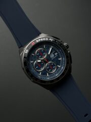 TAG Heuer Formula 1 Chronograph Style Watch – Blue Textured Dial with Blue Rubber Strap