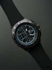TAG Heuer Formula 1 Chronograph Style Watch – Black Dial with Blue Accents & Black Rubber Strap - Image 2