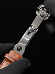 Patek Philippe Style Moonphase Chronograph – White Dial & Brown Leather Strap - Image 5