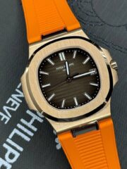 Patek Philippe Nautilus — Rose Gold × Orange Swiss Grade Premium Quality Watch - Image 6
