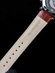 Patek Philippe Style Moonphase Chronograph – White Dial & Brown Leather Strap - Image 6