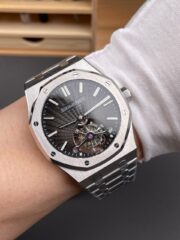 Audemars Piguet Royal Oak Tourbillon Style — Silver & Black | Swiss Grade - Image 2