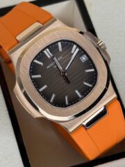 Patek Philippe Nautilus — Rose Gold × Orange Swiss Grade Premium Quality Watch - Image 3